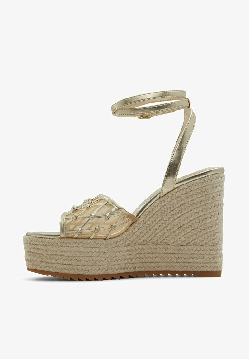 Aldo STRAPPY DELLEN - Keilsandalette - Champagne 1 Aldo STRAPPY DELLEN - Keilsandalette - Champagne