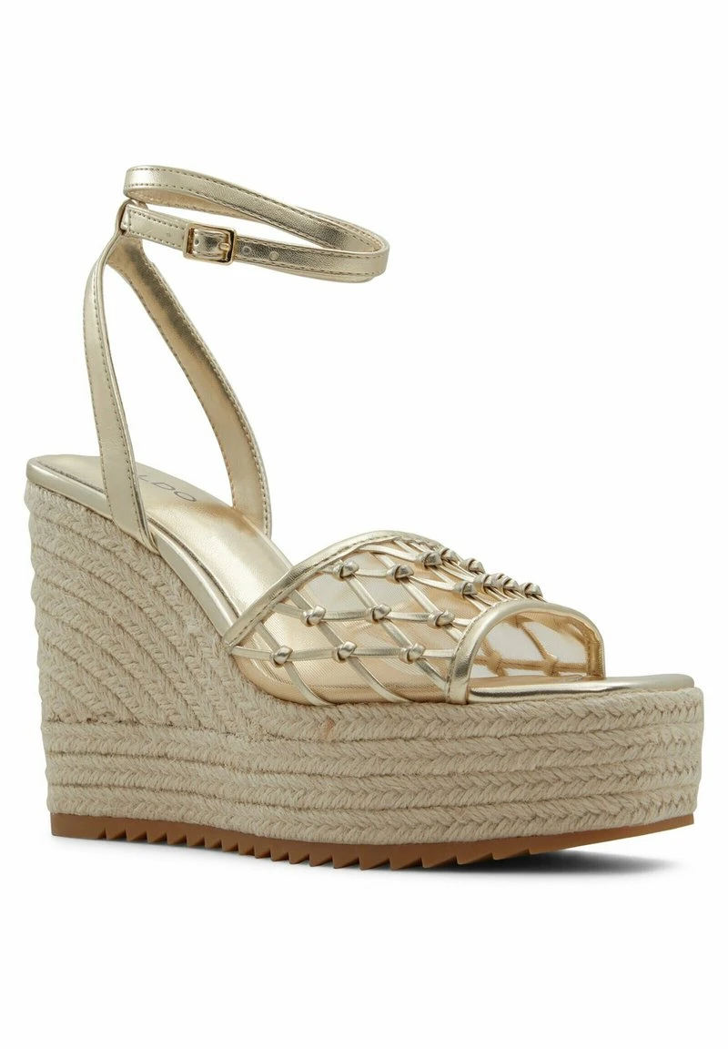 Aldo STRAPPY DELLEN - Keilsandalette - Champagne 2 Aldo STRAPPY DELLEN - Keilsandalette - Champagne – Bild 2