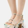 Aldo High Heel Sandalette - Pastel Multi-coloured
